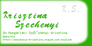 krisztina szechenyi business card